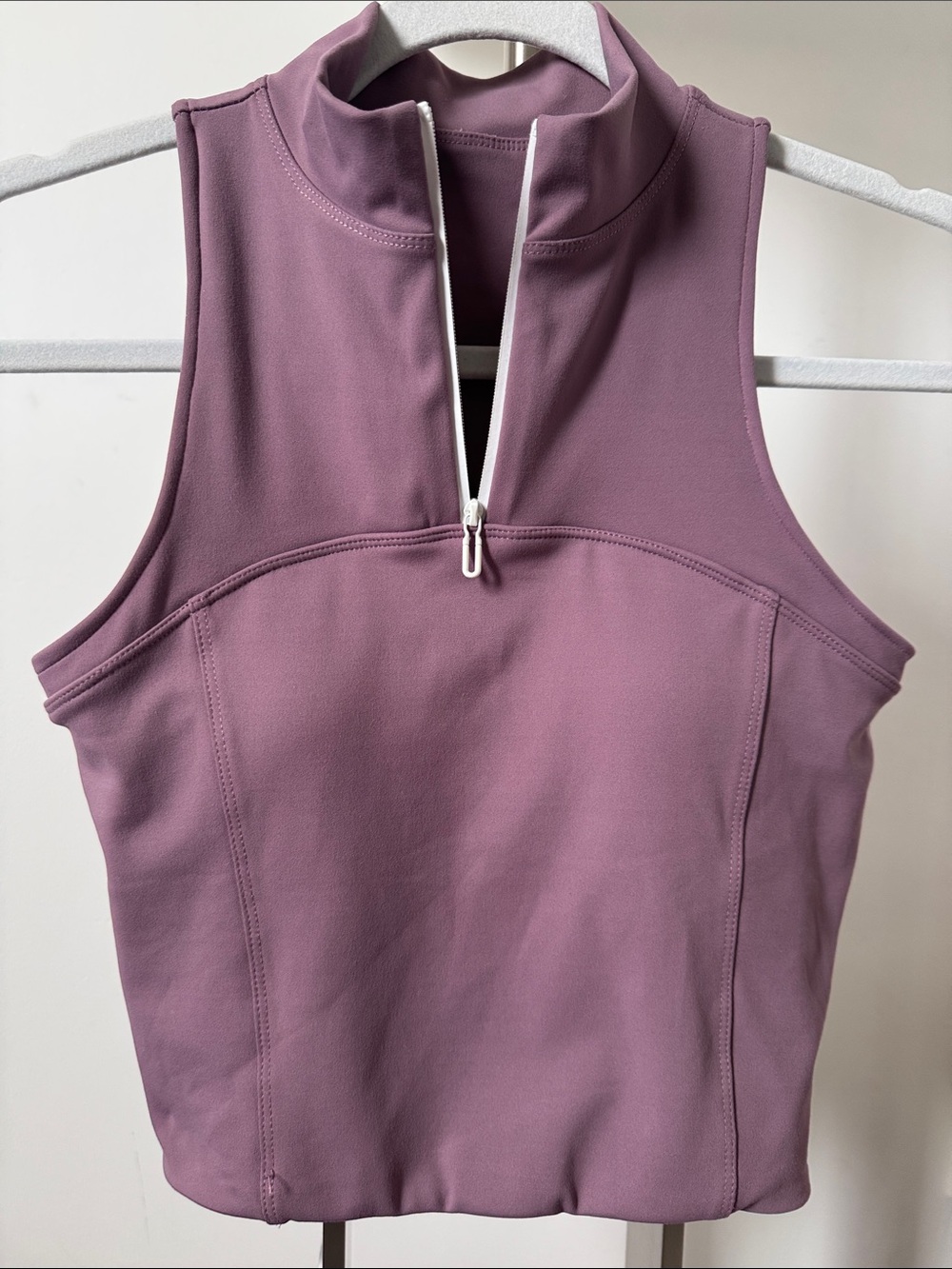 GoldHinge Lavender Pleated Mini Skirt with High-Rise Waistband with Matching top - Picture 3 of 4